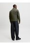 Olive JJELVIS Logo Patchwork Zip-Up Puffer Jacket - 6