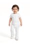 Baby Girl Off White Pintuck Details Ponte Knit Flared Leggings - 2
