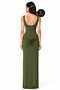 Women's Khaki Green No-Show Imported Sandy Maxi Dress - 2