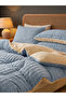 1-Piece Polyester Quilt Cover Comforter Set - Light Blue, 150X200Cm - 3