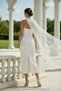 Strapless Shawl Pencil Skirt Midi Wedding Engagement Dress - 5
