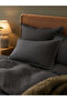 4-Piece Polyester Quilt Cover Comforter Set - Charcoal, 180X220Cm - 2