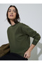 Olive Regular Fit Long Sleeve Sweatshirt