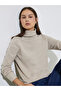Beige Turtle Neck Soft Touch Knit Sweater Top