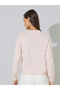 Light Pink Cable knit Regular Fit Sweater - 5