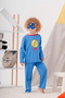 Heros Bag and Masked Boy's Pajama Set Dark Blue 4-7 Years