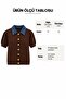 Denim Collared Knitwear Brown - 3