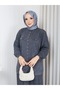 Women's Jacket Skirt Smoked Knitwear Double Set Standard Size - 5