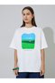 Off White Nature Inspired Oversized Graphic T-Shirt - 3