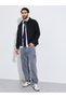 Men Black Wool-Like Buttoned Jacket - 2