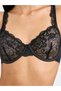 Black Lace Regular Bra and Midi Thong Lingerie Set - 3