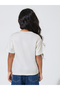 Girls Graphic Oversized T-Shirt with Ruched Detail - 5