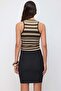 Rochie mini în dungi - 6