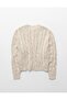 AE Cropped Cable Knit Sweater - 2