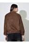 Brown Regular Fit Suede-Look Biker Jacket - 5