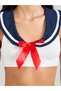 Sailor-Style White Skirt Lingerie Set - 3