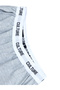 Grey Wide-Leg Sweatpants with Graphic and Logo Waistband - 4