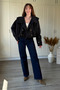 Padded Buttoned Stand Collar Trench Coat - 3