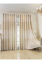 1-Piece Jacquard Non-Blackout Curtain, 132x260cm Beige - 3