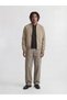 Beige JPRBLAJOSH Solid Zip-Up Bomber Jacket - 5