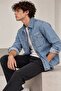 Light Blue Premium Tok Fabric Double Pocket 90S Men's Denim Jeans Shirt