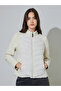 Off White Solid Regular Fit Padded Jacket - 3
