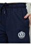 Dark Blue Fleece Wide Leg Joggers - 3