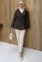 Drawstring Lined Bitter Brown Short Trench Coat