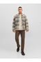 Beige JJEBRADLEY Solid Pullover Crew Neck Sweatshirt - 4