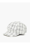 White Tweed-Look Cap