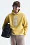 Number Printed Oversize Sweatshirt
