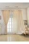 1-Piece Textured Non-Blackout Curtain, 140x260cm Beige - 2