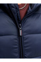 Navy Blue JJEKINGSLEY Hooded Puffer Jacket with Zip Closure - 4