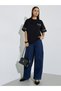 Black Cotton Embroidered Oversized T-Shirt - 2