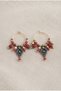 Handmade Beaded and Metal Detailed Hoop Earrings - 2