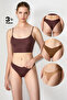 Fresia laser cut women's soft touch 3-pack brazilian briefs in black/mocha/nude