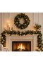 New year's 160 cm 90 branch thick garland large size christmas tree pine branch 3 m daylight fairy led - 5