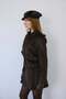 Velvet Brown Coat with Epaulet Detail - 7