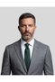White Pinstripe Dark Green Silk Tie – 8 cm Wide