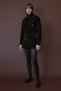 Velvet Textured Stand Collar Bomber Brown Coat - 5