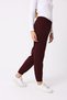 Defy's Women's Fleece Lined 3 Thread Regular Fit Elastic Waist and Cuffs Burgundy Jogger Sweatpants - 7