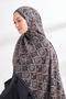 Floral Archive Grove Pattern Shawl - Dark Blue - 3
