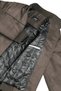 Men's Winter Brown Coat with Stand Collar and Pockets, Nubuck Fabric, Classic Fit - M001 - 4