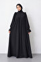 Women's Hijab Ruffle Detailed Buttoned Comfortable Fit Long Maxi Dress