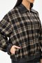 Women's Black Italian Plaid Pattern Zippered Jacket Size 38 - 42 - 6