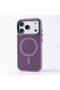 Compatible with iPhone 17 Pro, Magnetic Phone Case with Foldable Camera Lens Kickstand, Slim Shockproof TPU Cover, Heat-Dissipation Mesh, Drop Protection, Supports Magnetic Charging, Purple