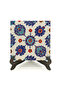 Rüstem Paşa Camii Iznik Tile Pattern Printed Wooden Tabletop 10X10 1G-Çinirpc27 - 2