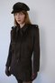 Velvet Brown Coat with Epaulet Detail - 3