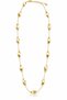 Women's Gold Color Leaf Figured Long Chain Necklace 60 cm Stylish Elegant Design - 2