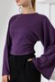 Women's Modal Crew Neck Long Sleeve Blouse - 3